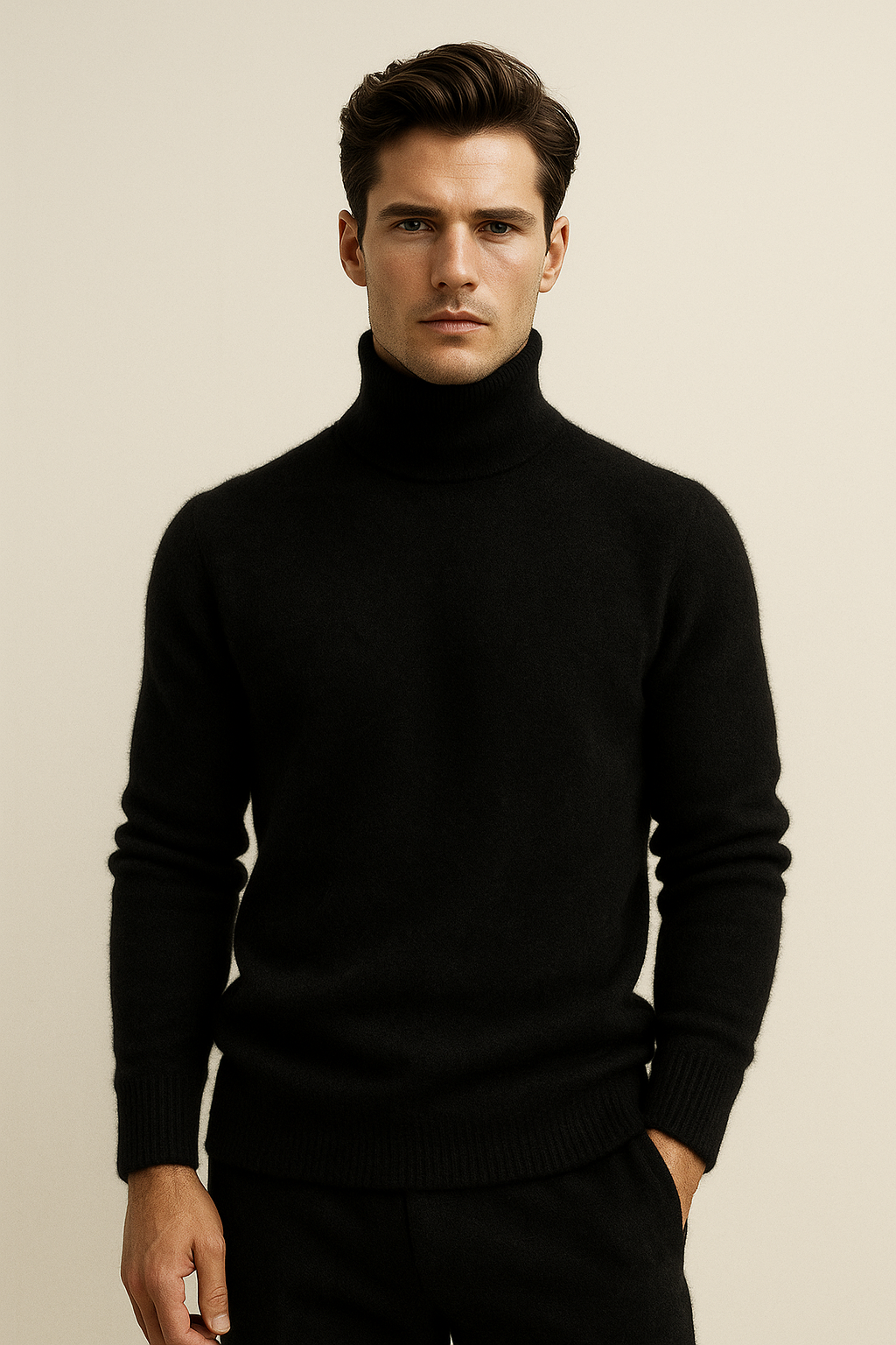 Avenzo Cashmere Turtleneck Black