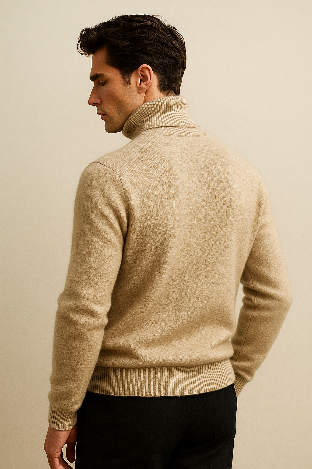 Avenzo Cashmere Turtleneck Beige