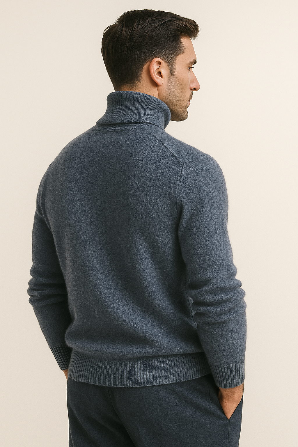 Avenzo Cashmere Turtleneck Blue