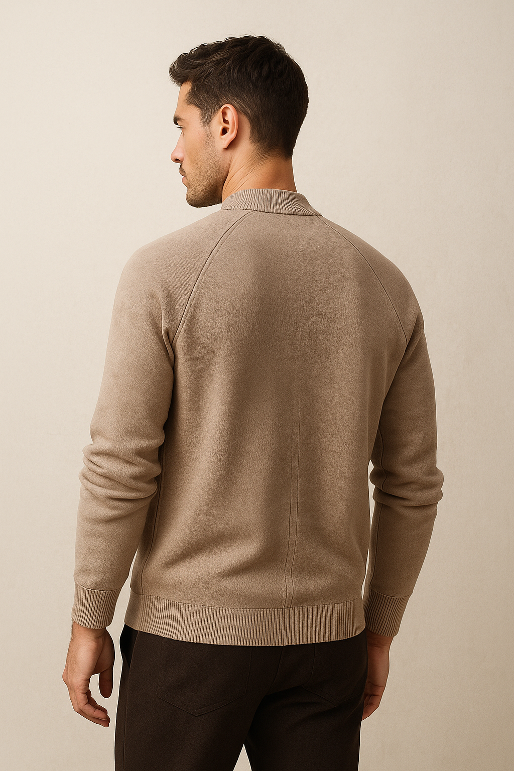 Arento Merino Cardigan Beige