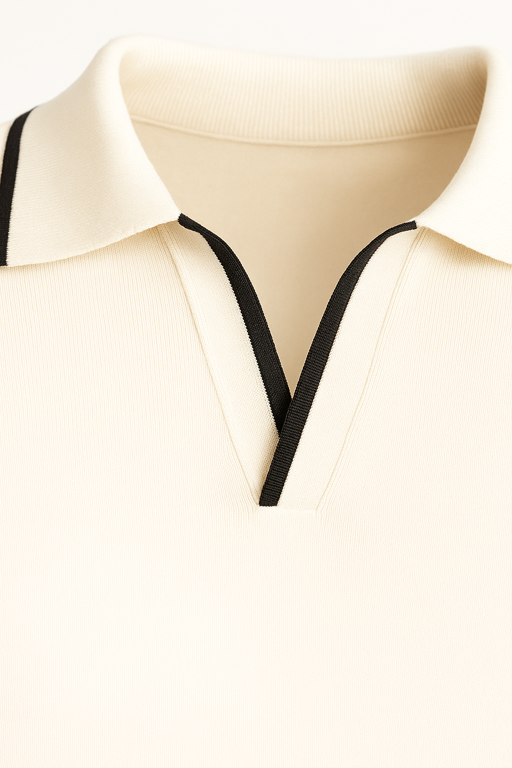 Rivoro Knitted Polo Ivory