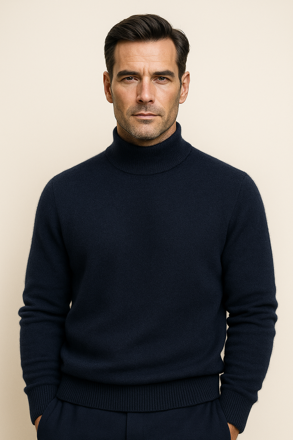 Vantori Mock Neck Knit Navy