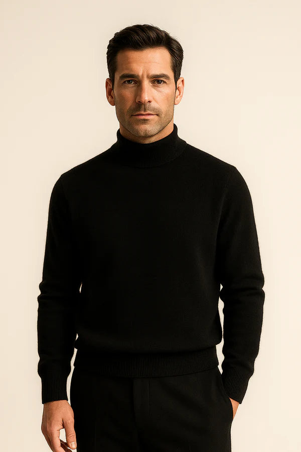 Vantori Mock Neck Knit Black