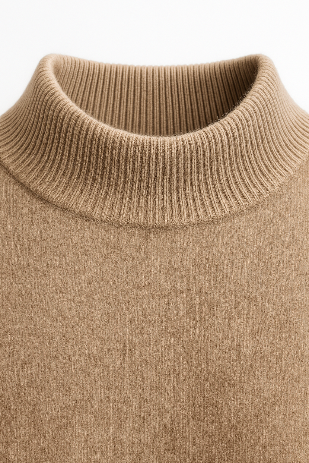 Vantori Mock Neck Knit Light Brown