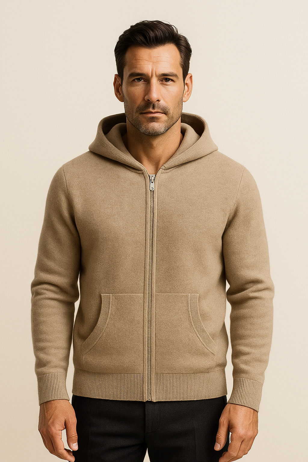 Tavole Hooded Zip Taupe