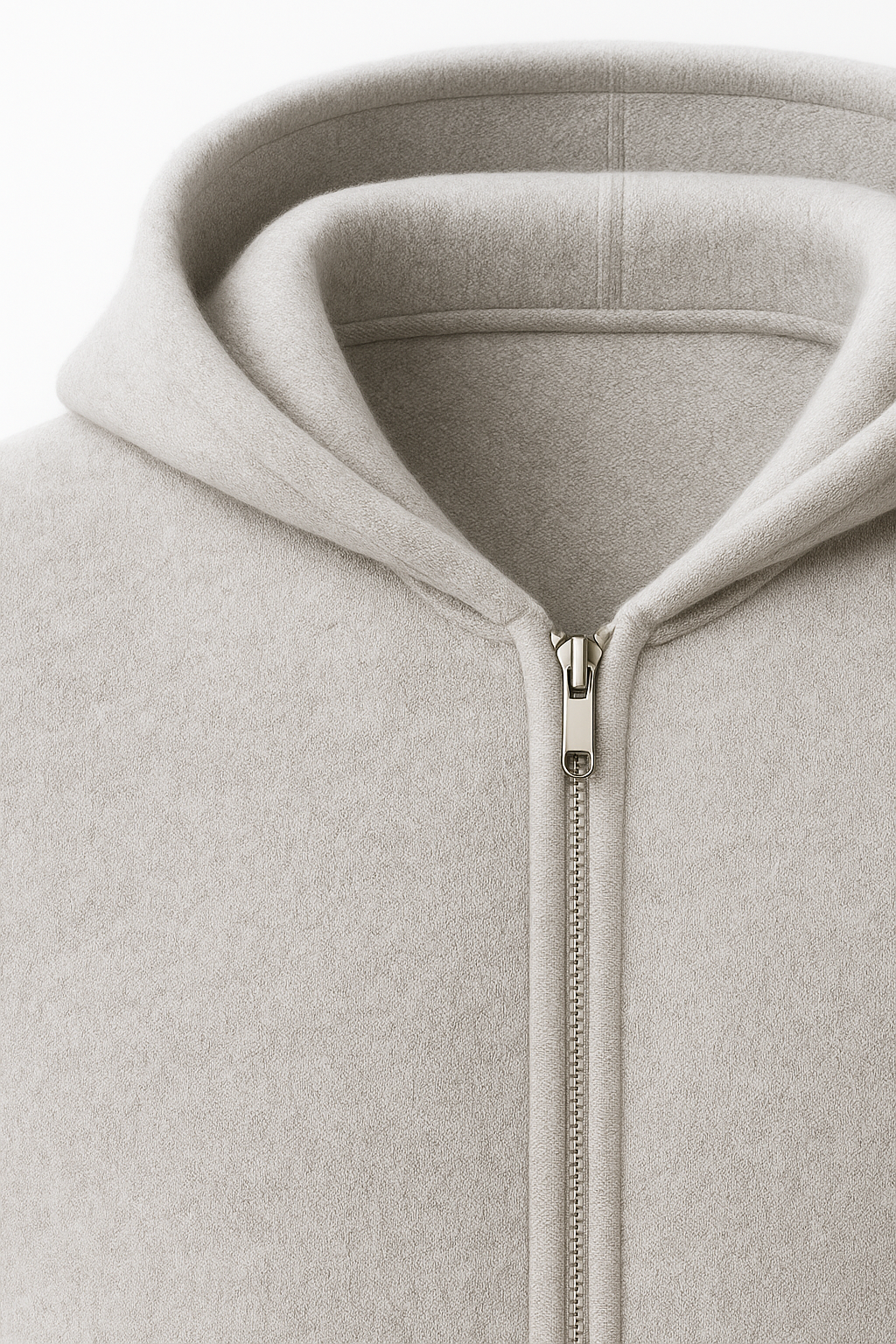 Tavole Hooded Zip Grey