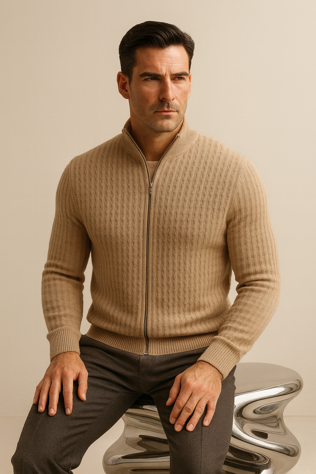 Fairmont Cashmere Sweater Beige