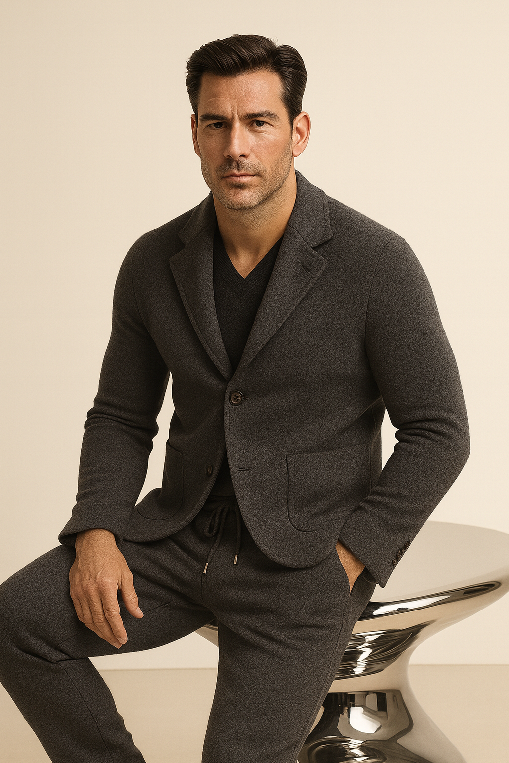 Matteo Cashmere Set Grey