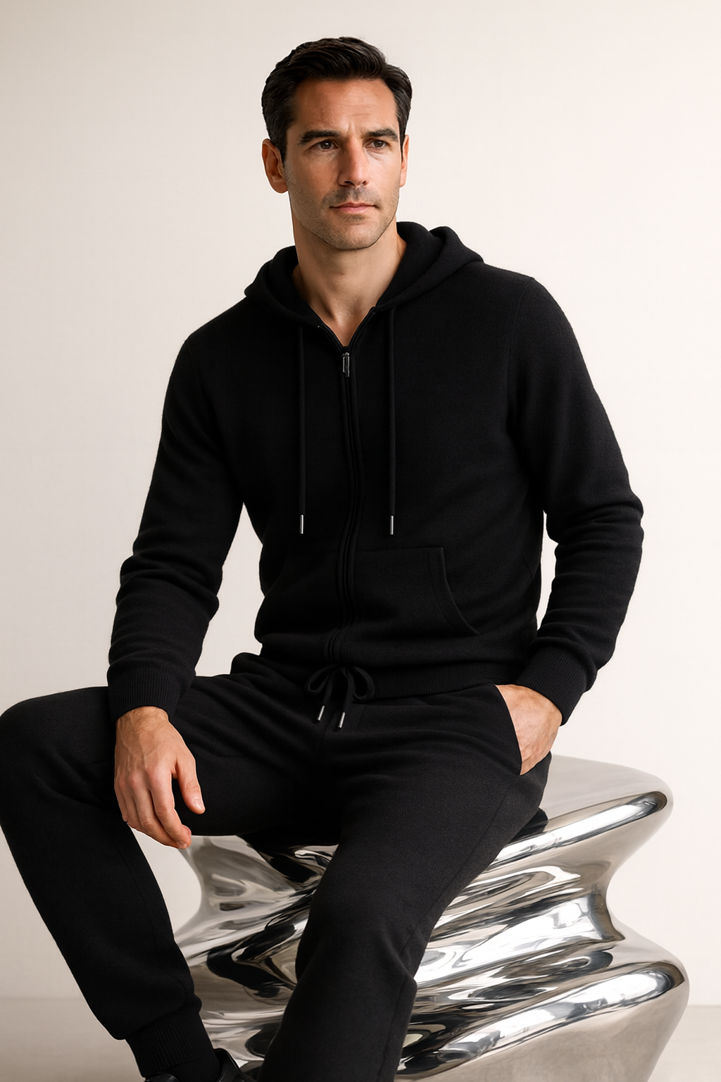 Alessandro Cashmere Set Black