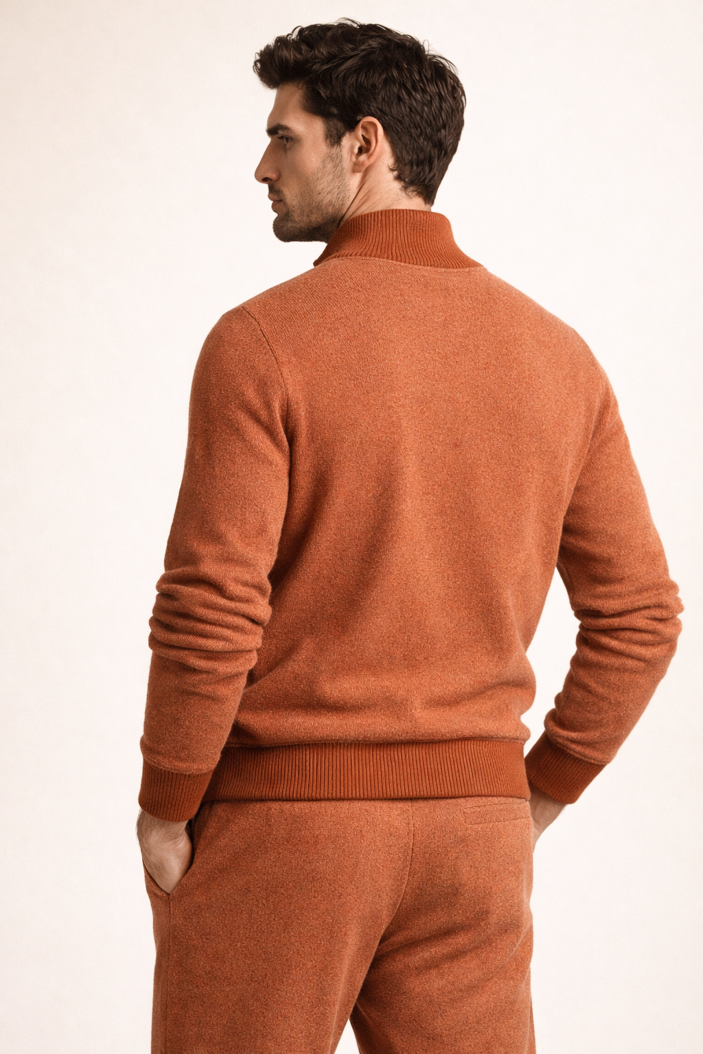 Nico Wool Zip Set Orange