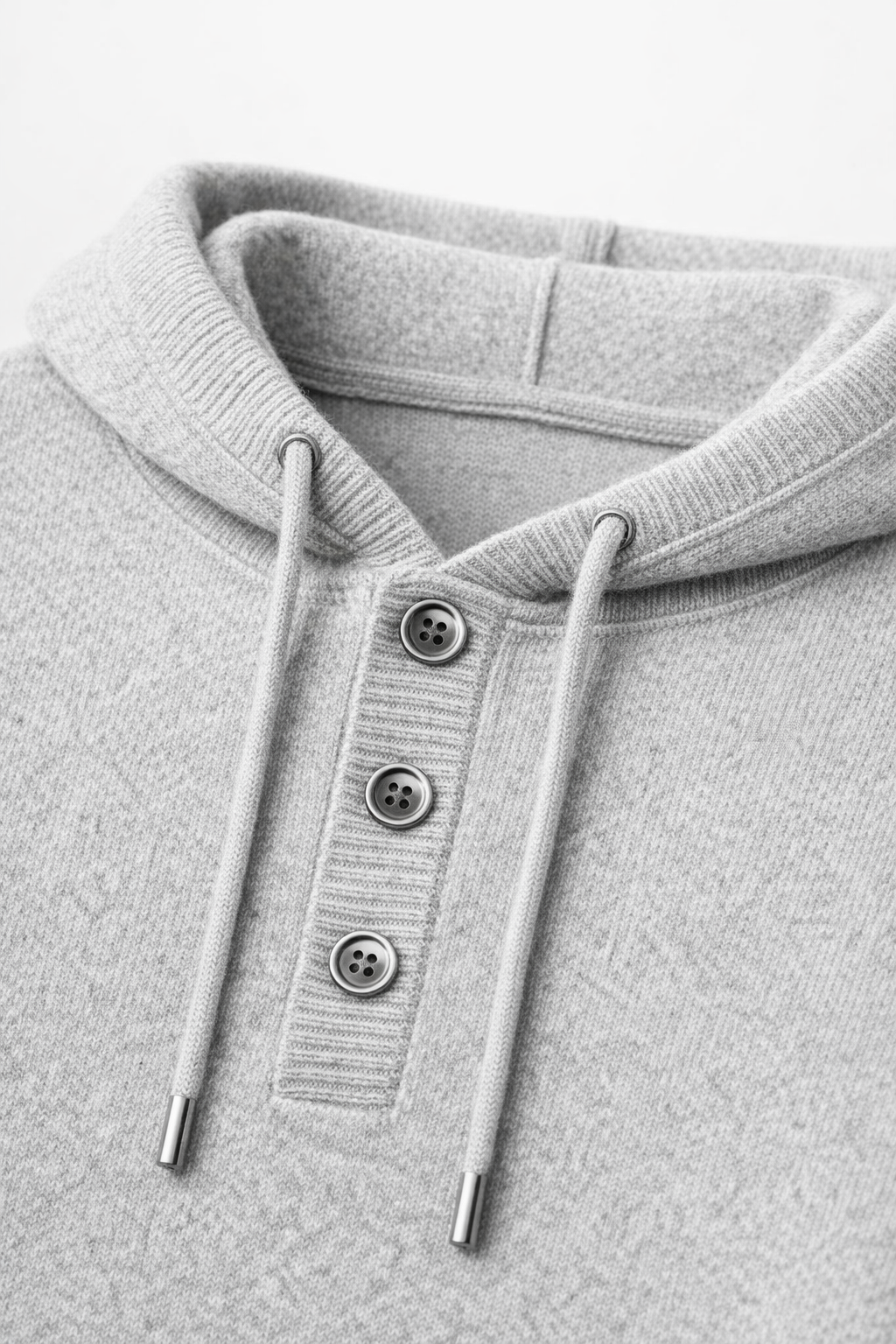 Federico Knit Hooded Set Grey