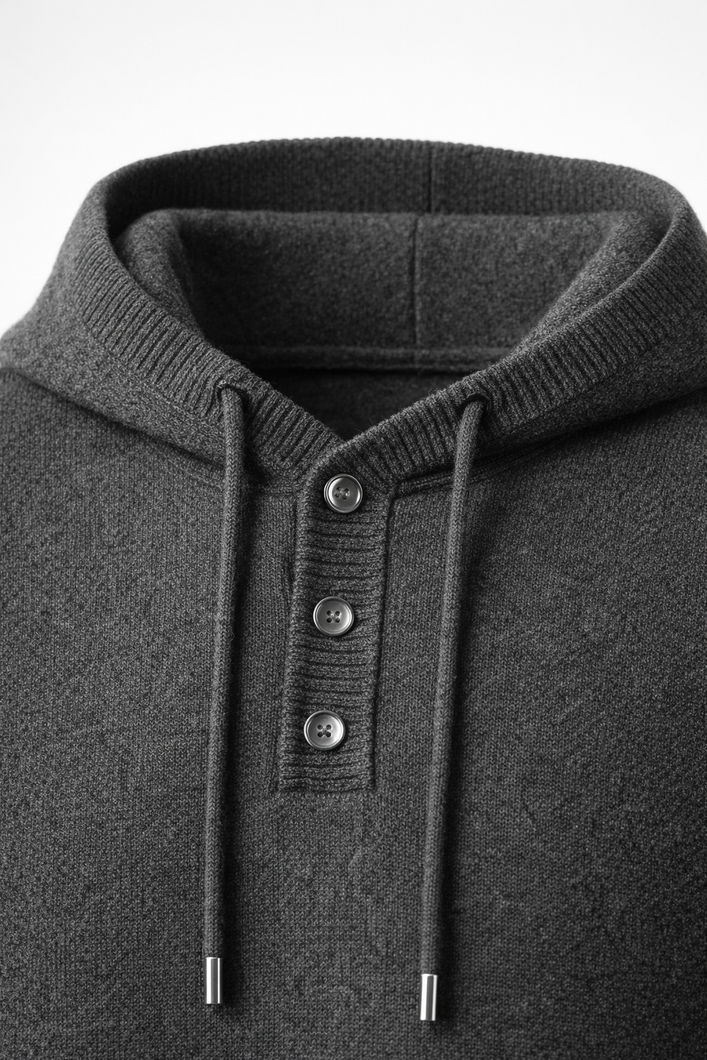 Federico Knit Hooded Set Dark Grey