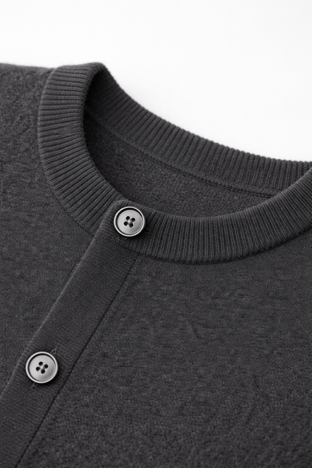 Silvio Wool Button Set Dark Grey