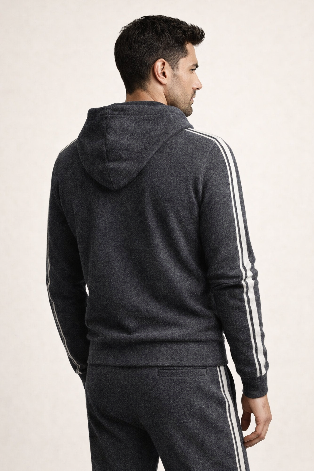 Giancarlo Hooded Zip Set Dark Grey