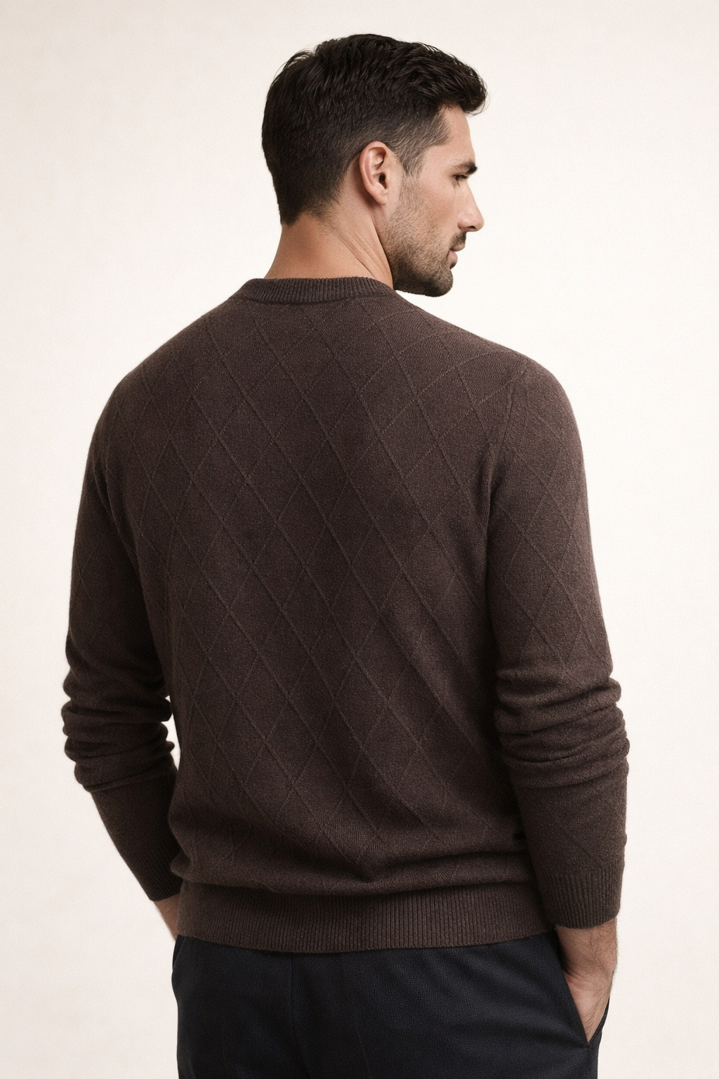 Cesare Knit Crewneck Sweater Mocha