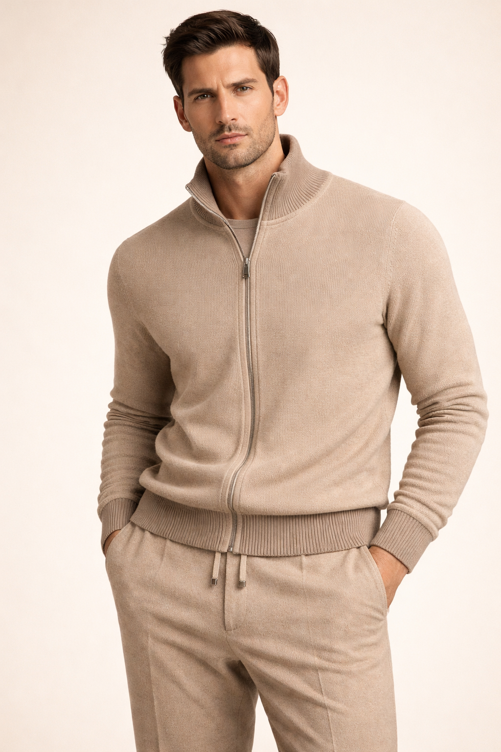Nico Wool Zip Set Camel
