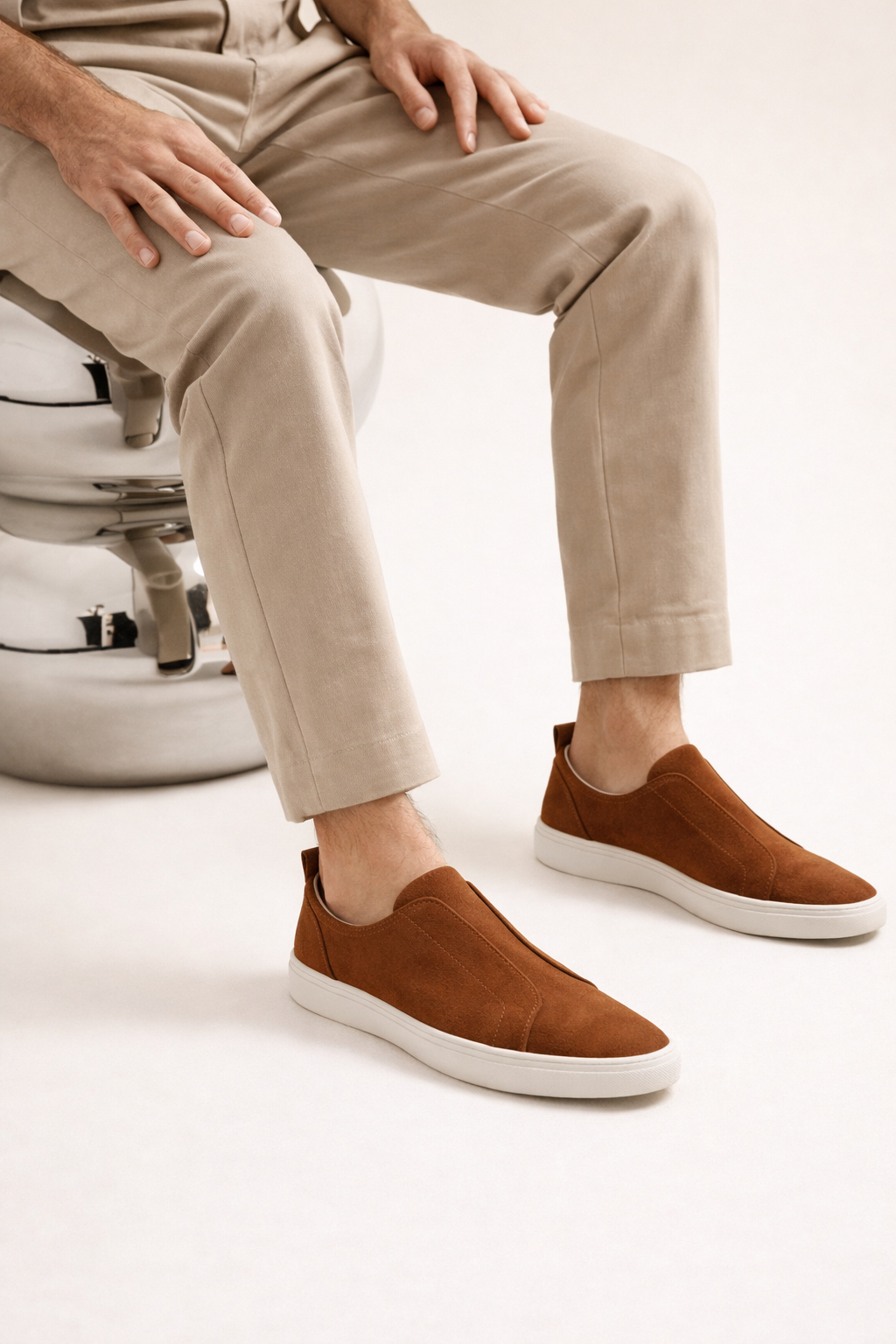 LeoMar V1 Suede Slip-On Brown