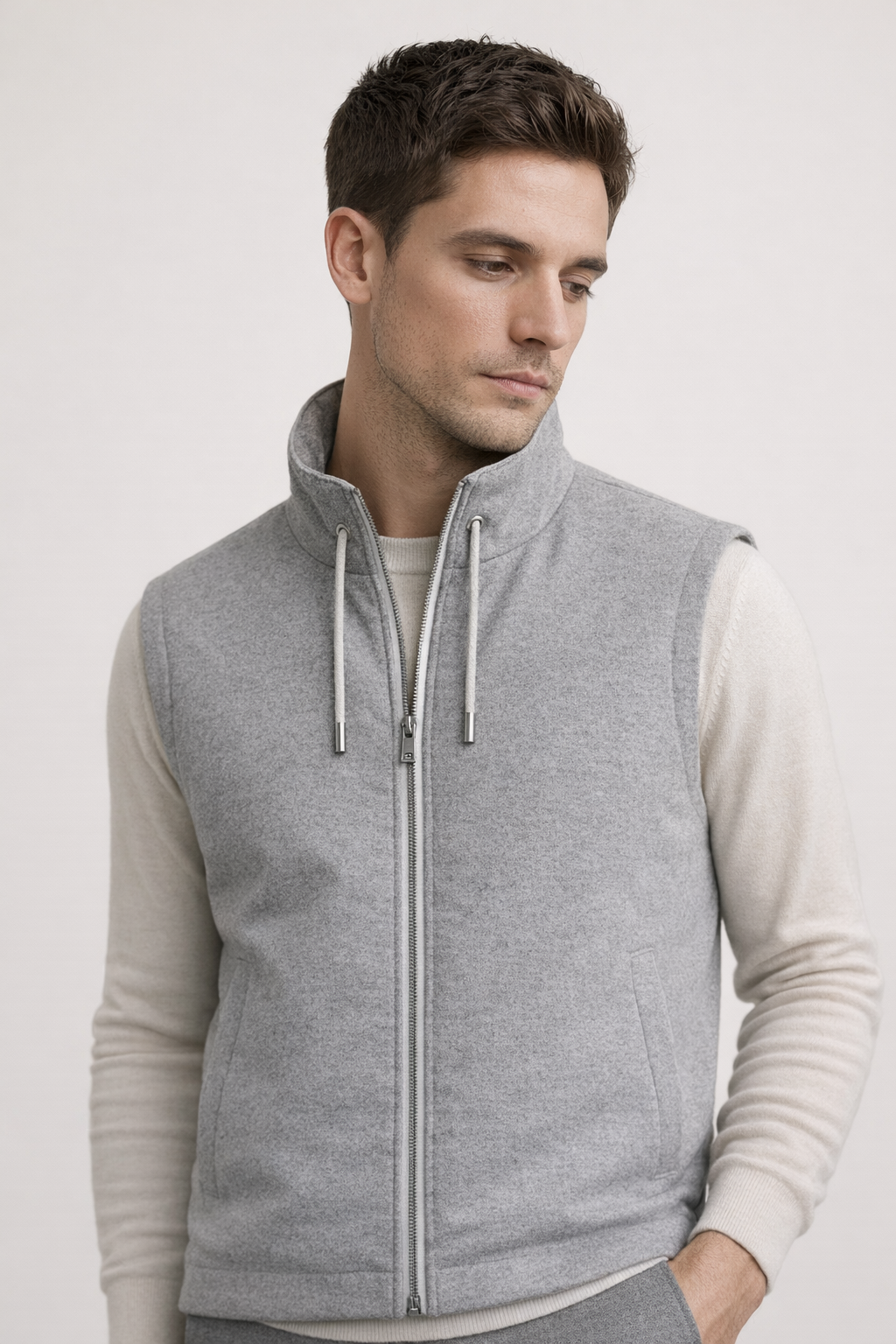 Leonis Reversible Vest Ivory