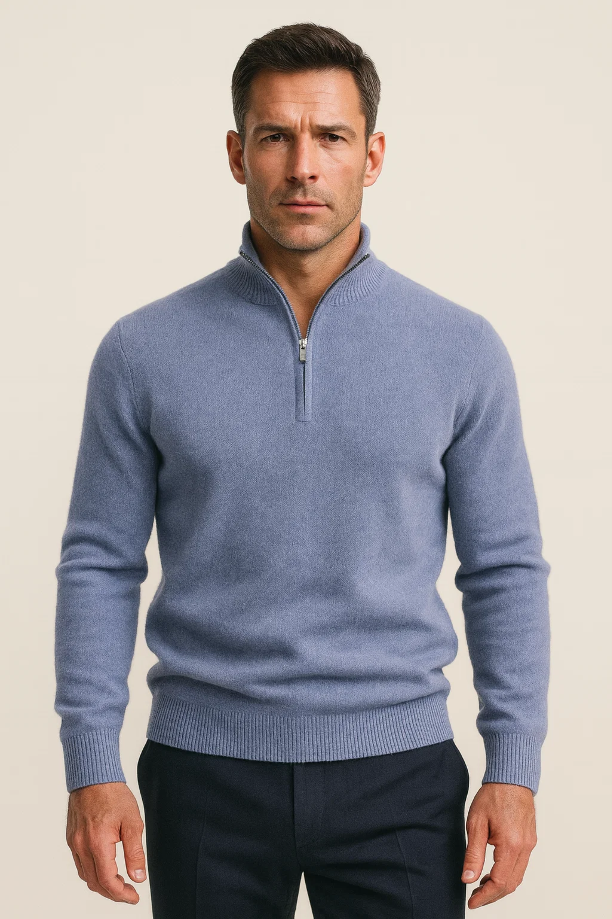 Enrico Half Zip Blue
