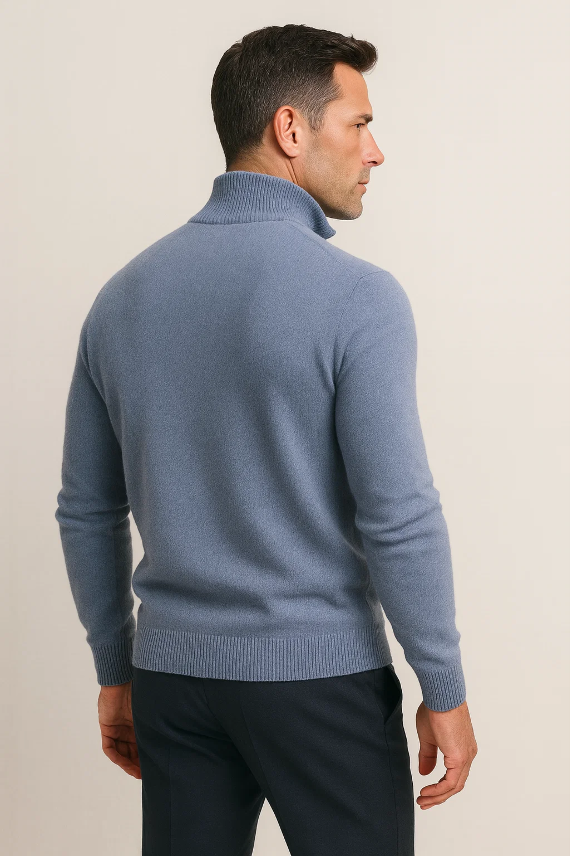 Enrico Half Zip Blue