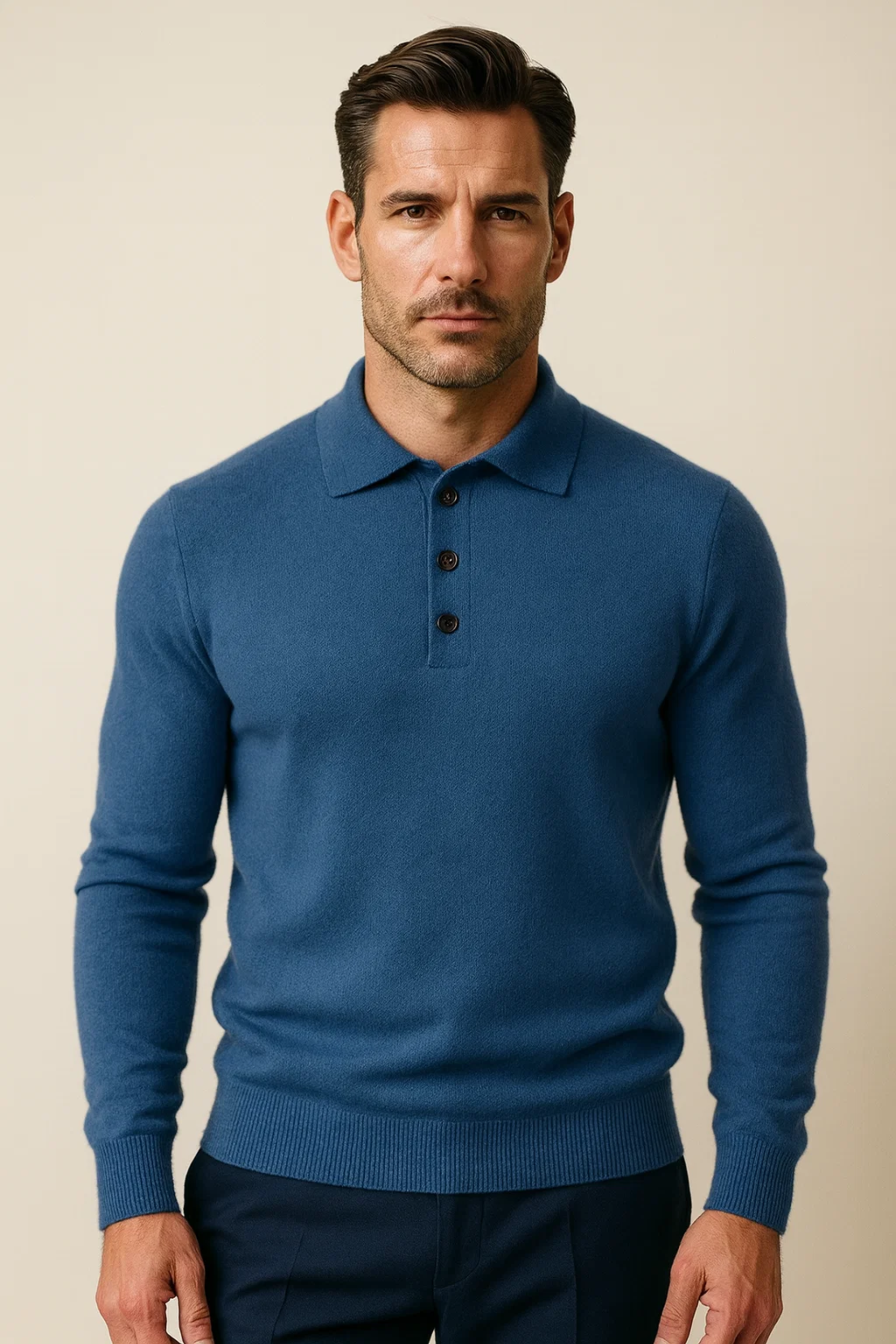 Vittorio Polo Knit Blue