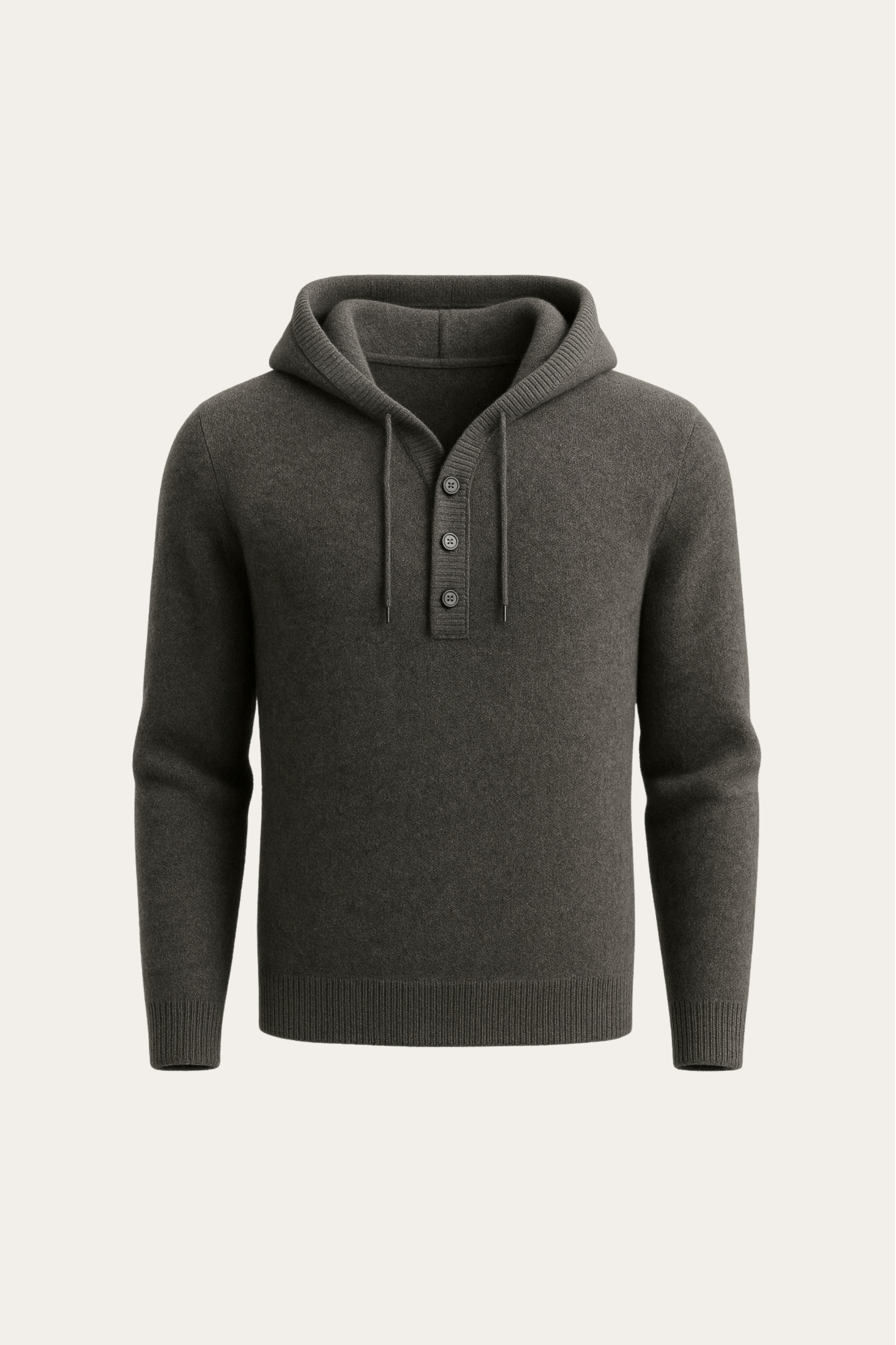 Taviano Hooded Knit Dark Grey