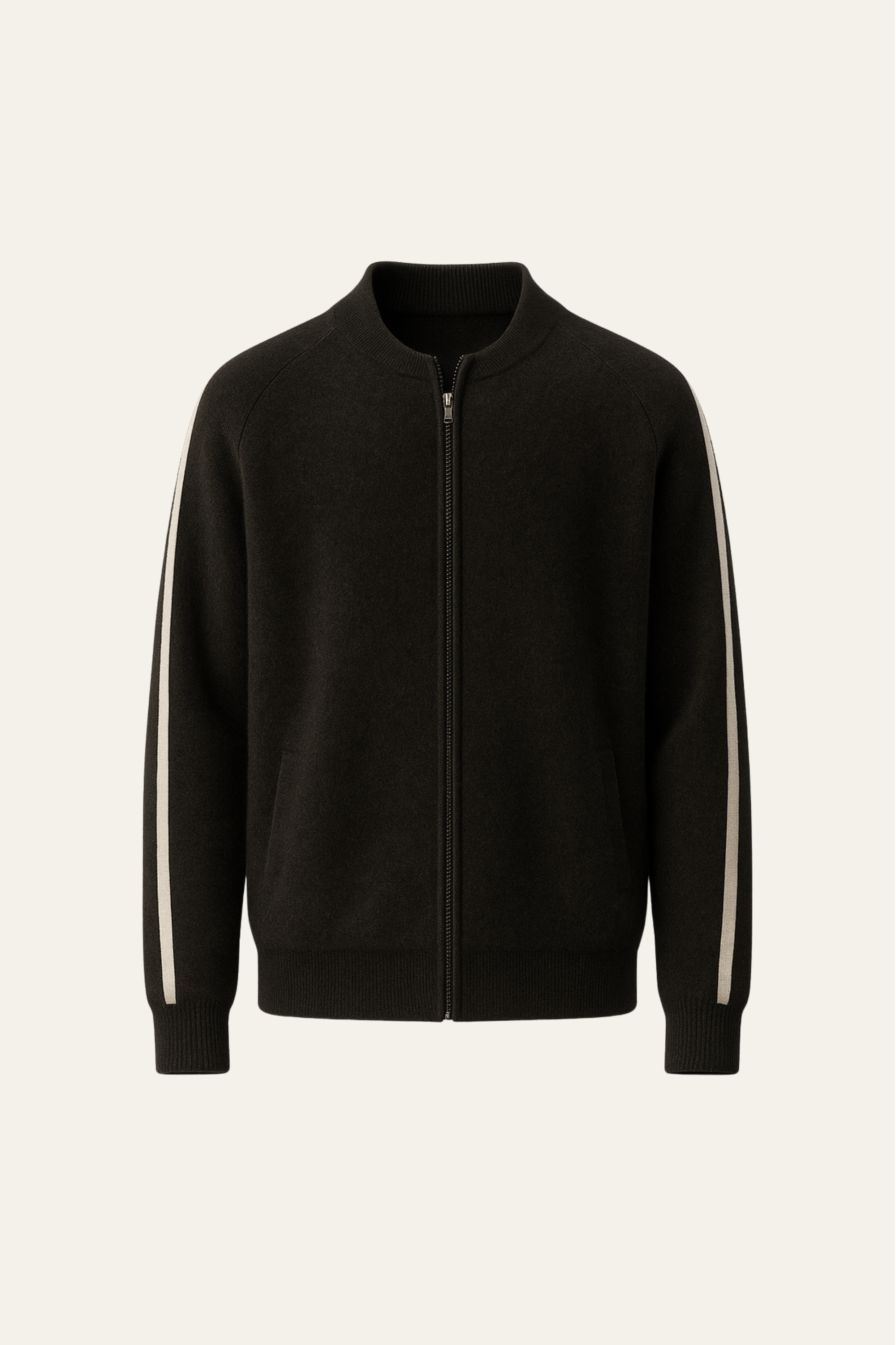 Lorenti Cashmere Zip Knit Black