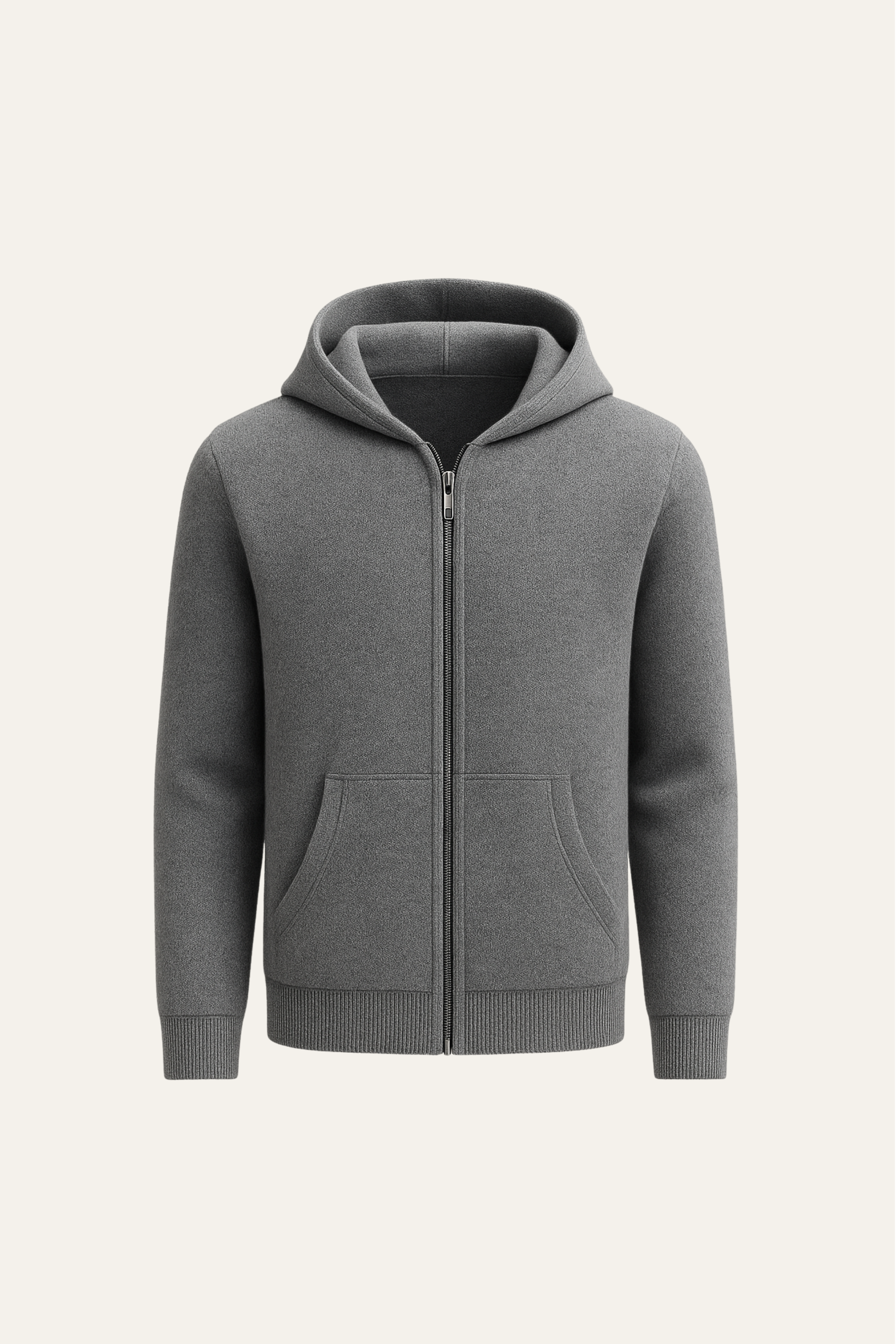 Tavole Hooded Zip Dark Grey