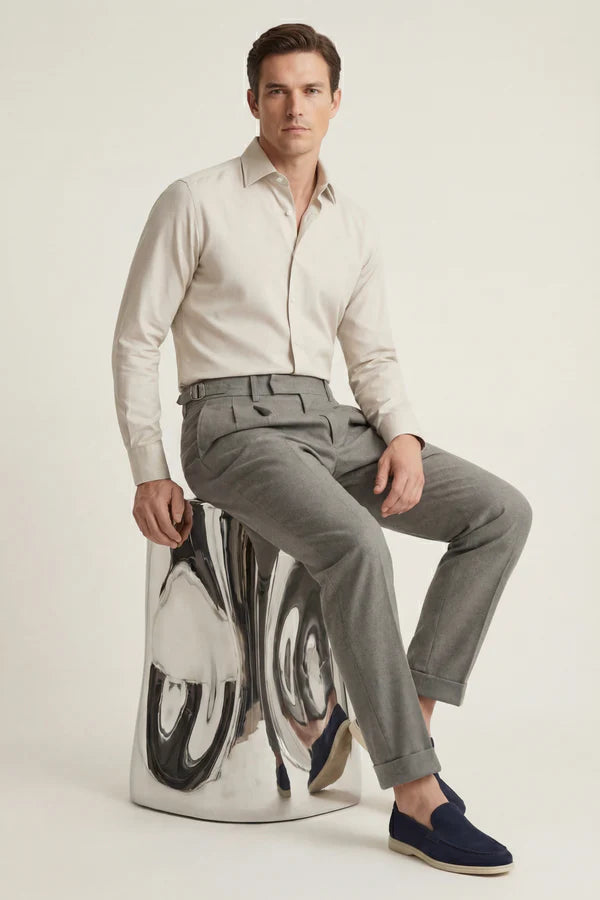 Lorano Merino Pantalon Grey