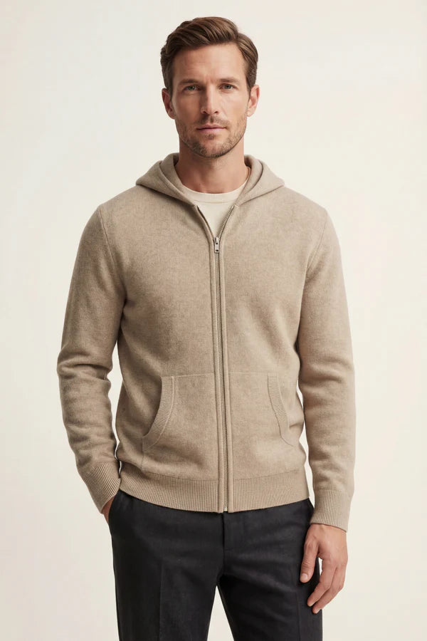 Tavole Hooded Zip Taupe