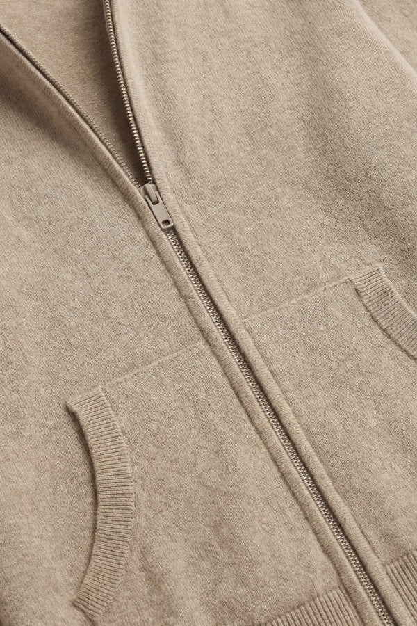 Tavole Hooded Zip Taupe