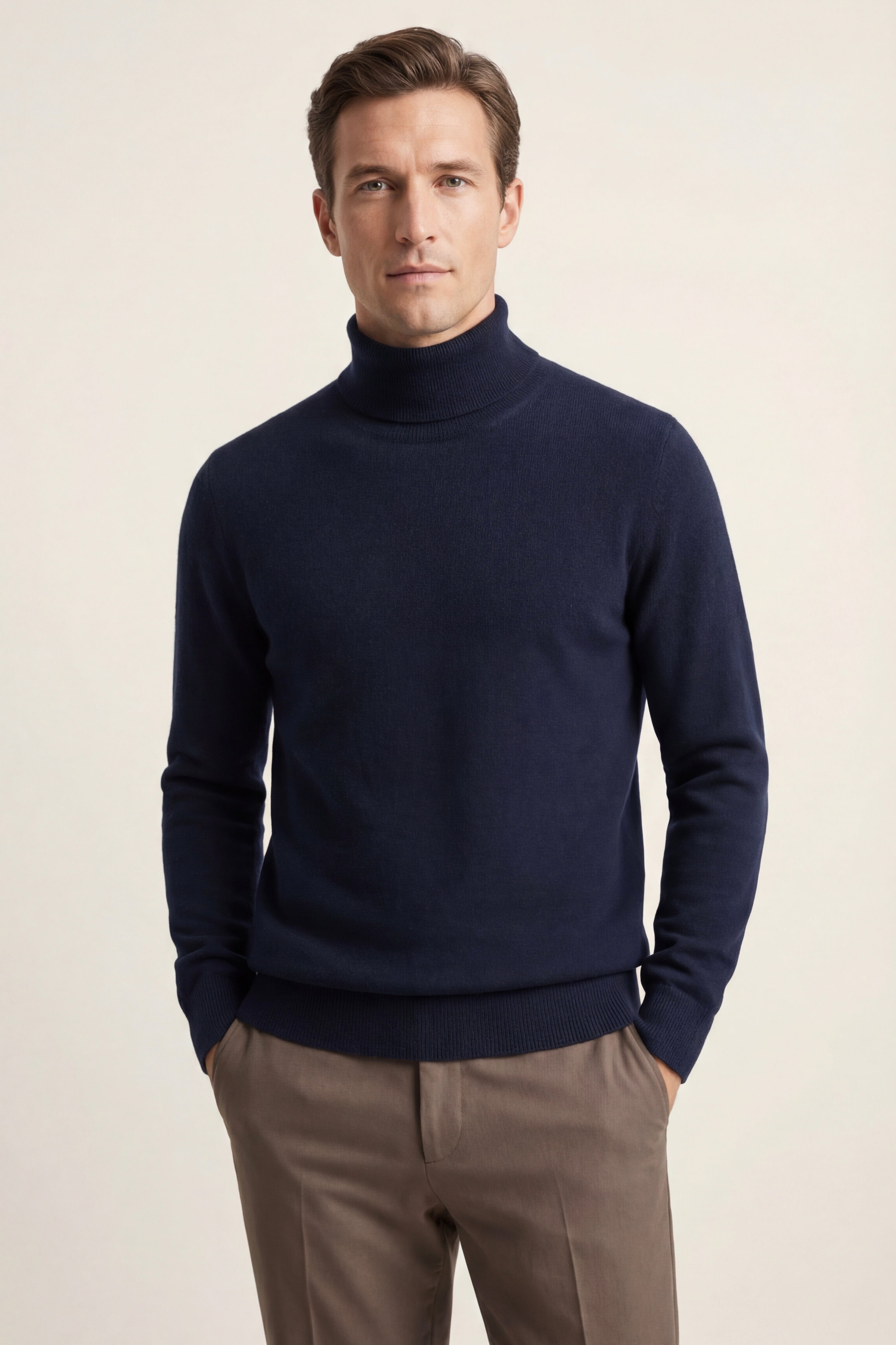 Avenzo Cashmere Turtleneck Navy