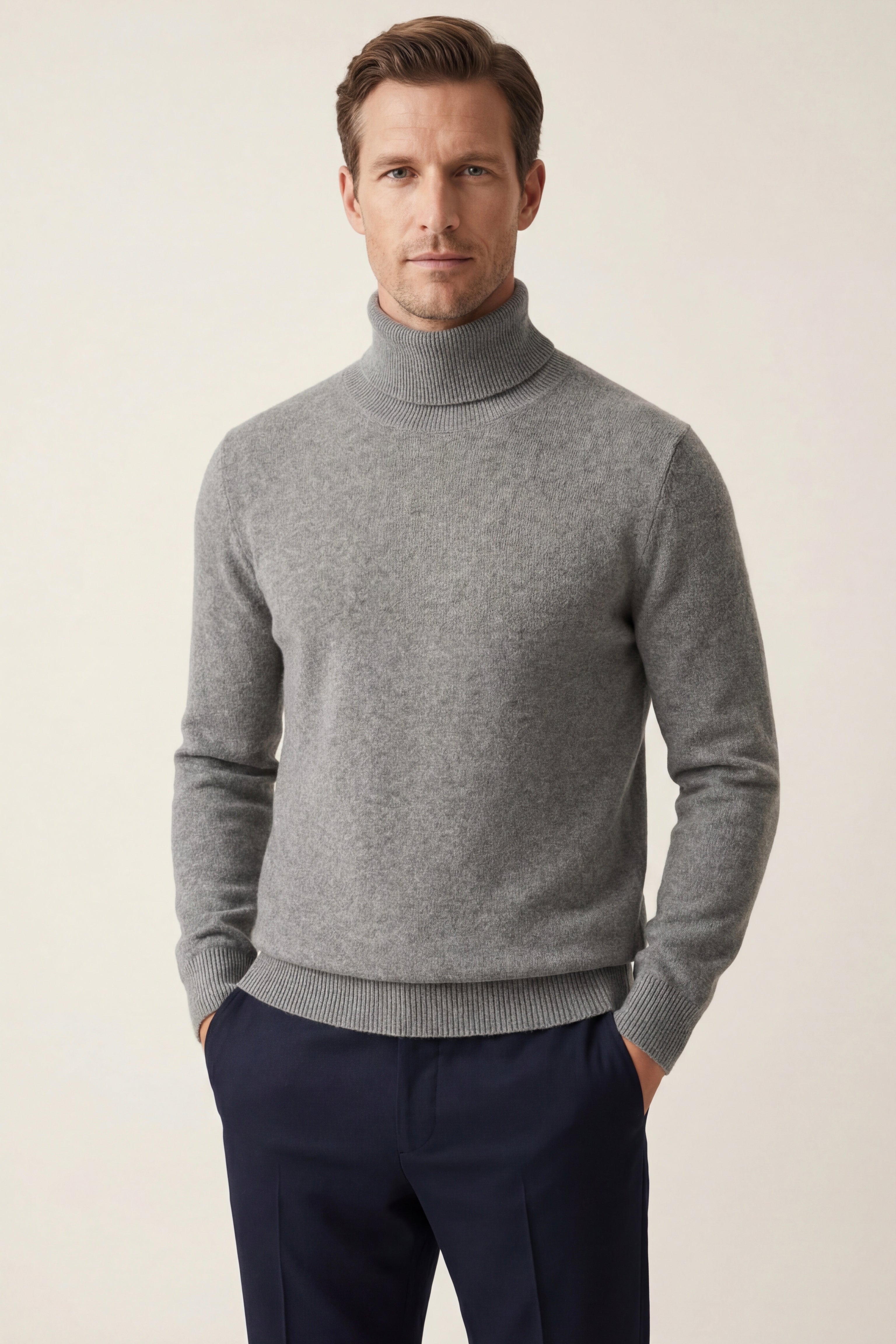 Avenzo Cashmere Turtleneck Grey