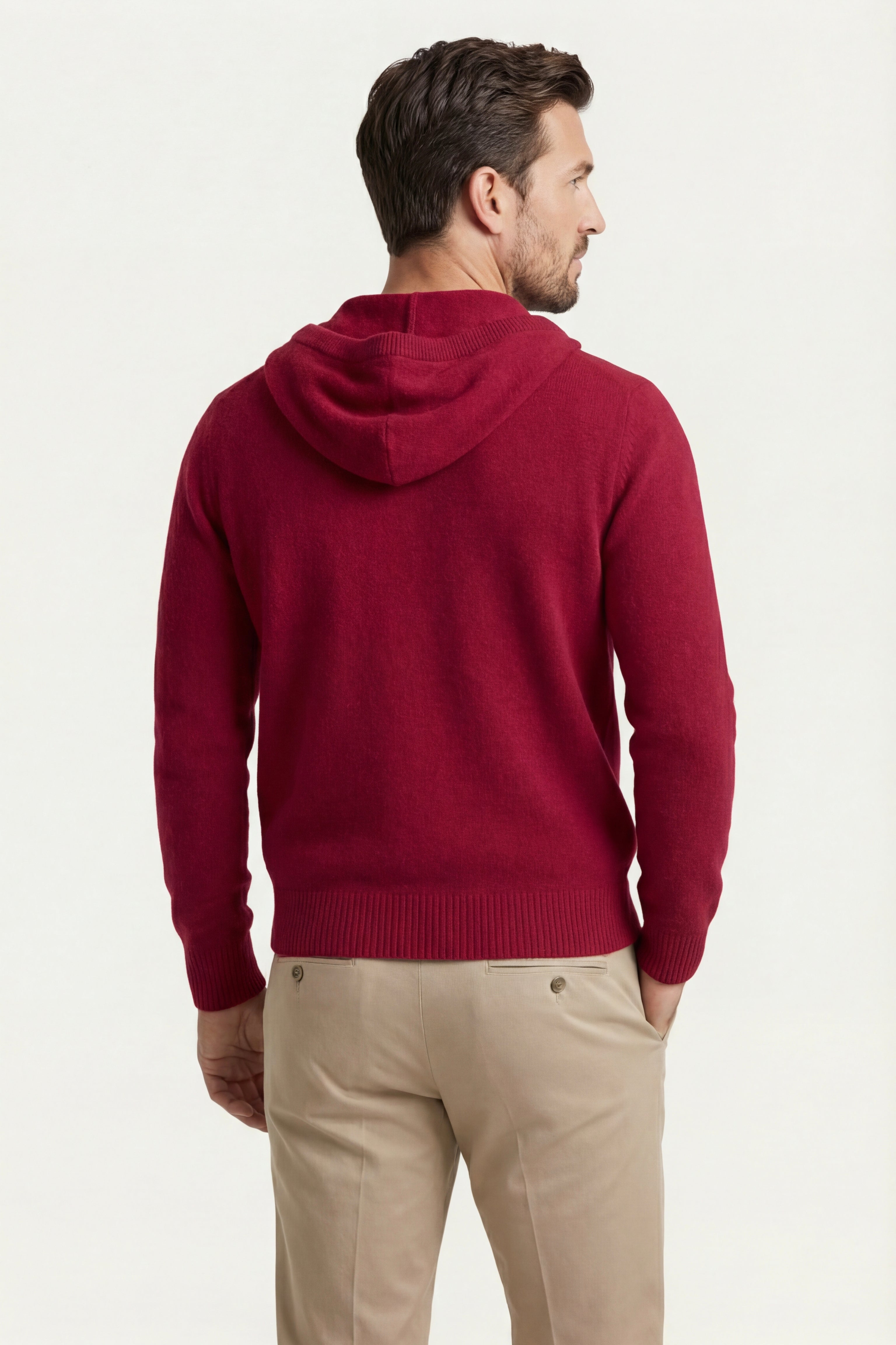 Taviano Hooded Knit Red