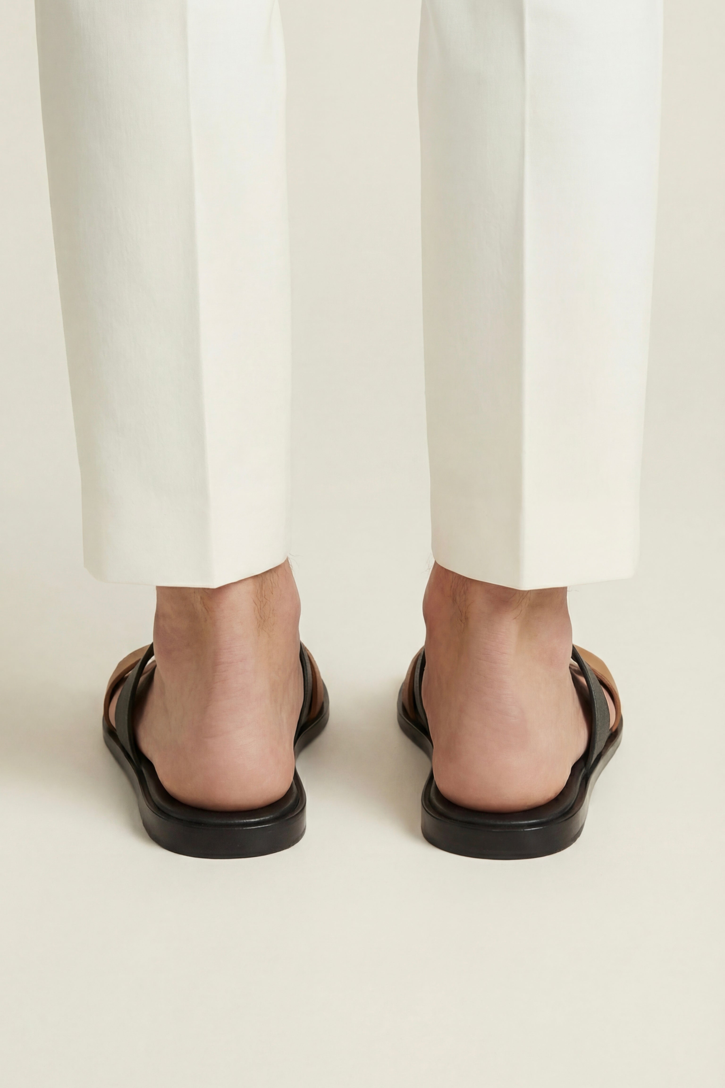 Arezzo Leather Sandal Black & Tan
