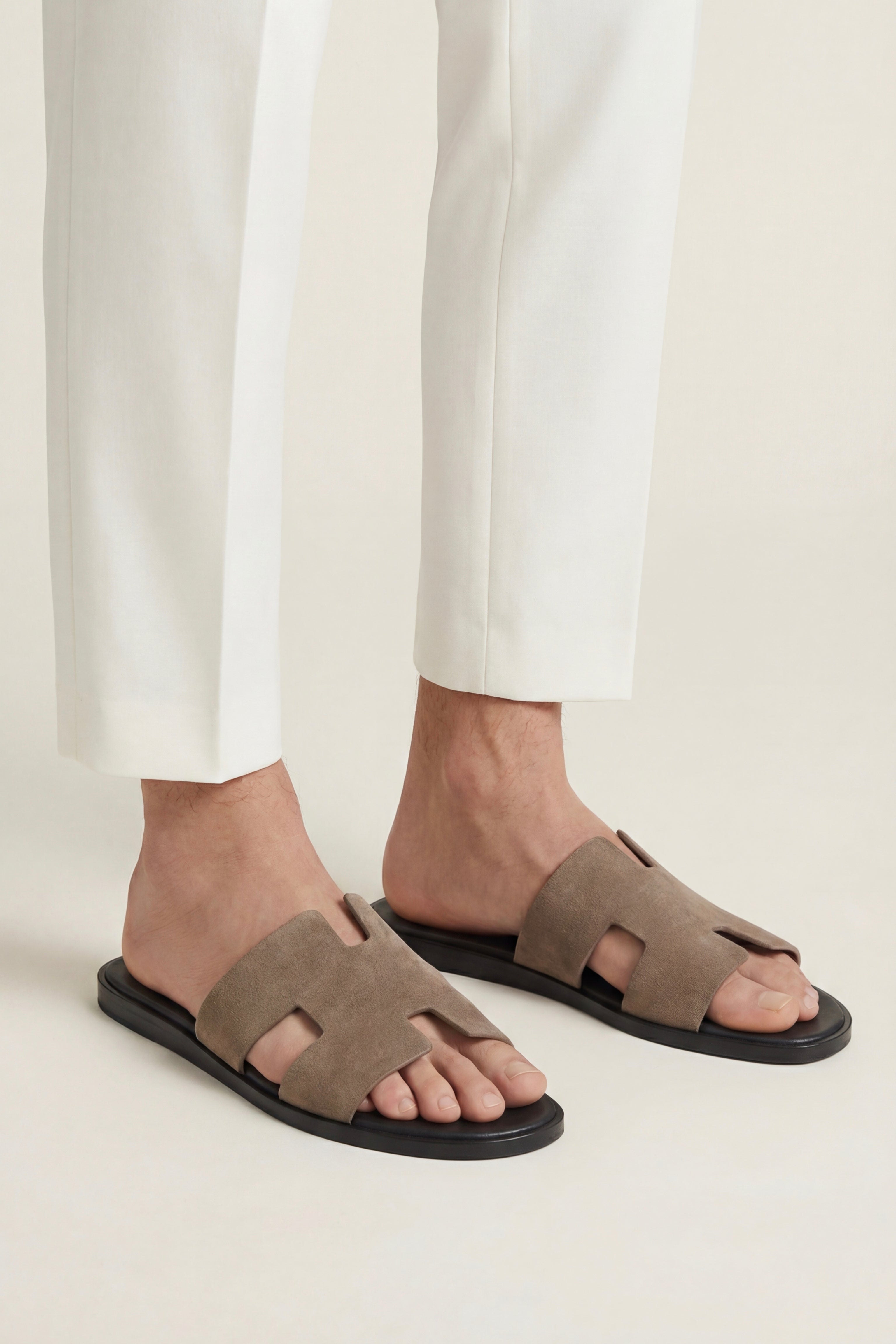 Matera Suede Sandal Taupe