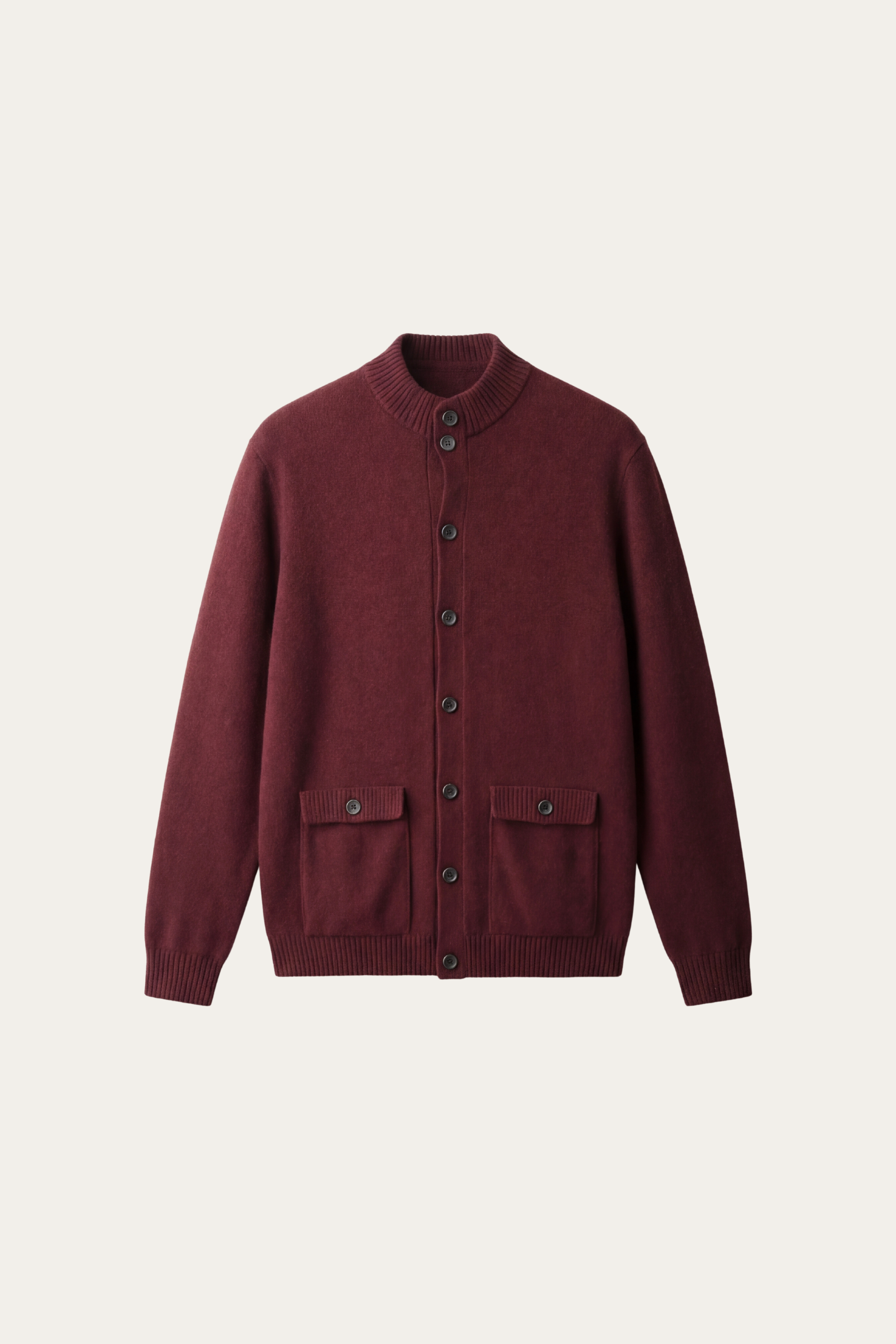 Giotto Knit Cardigan Maroon