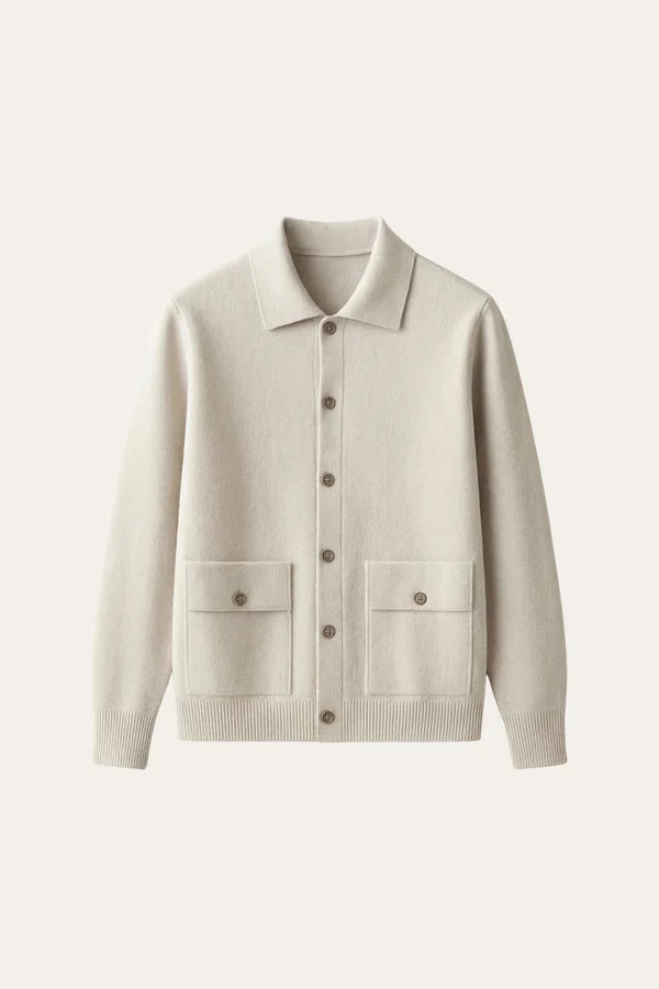 Lorenzo Cashmere Cardigan Ivory