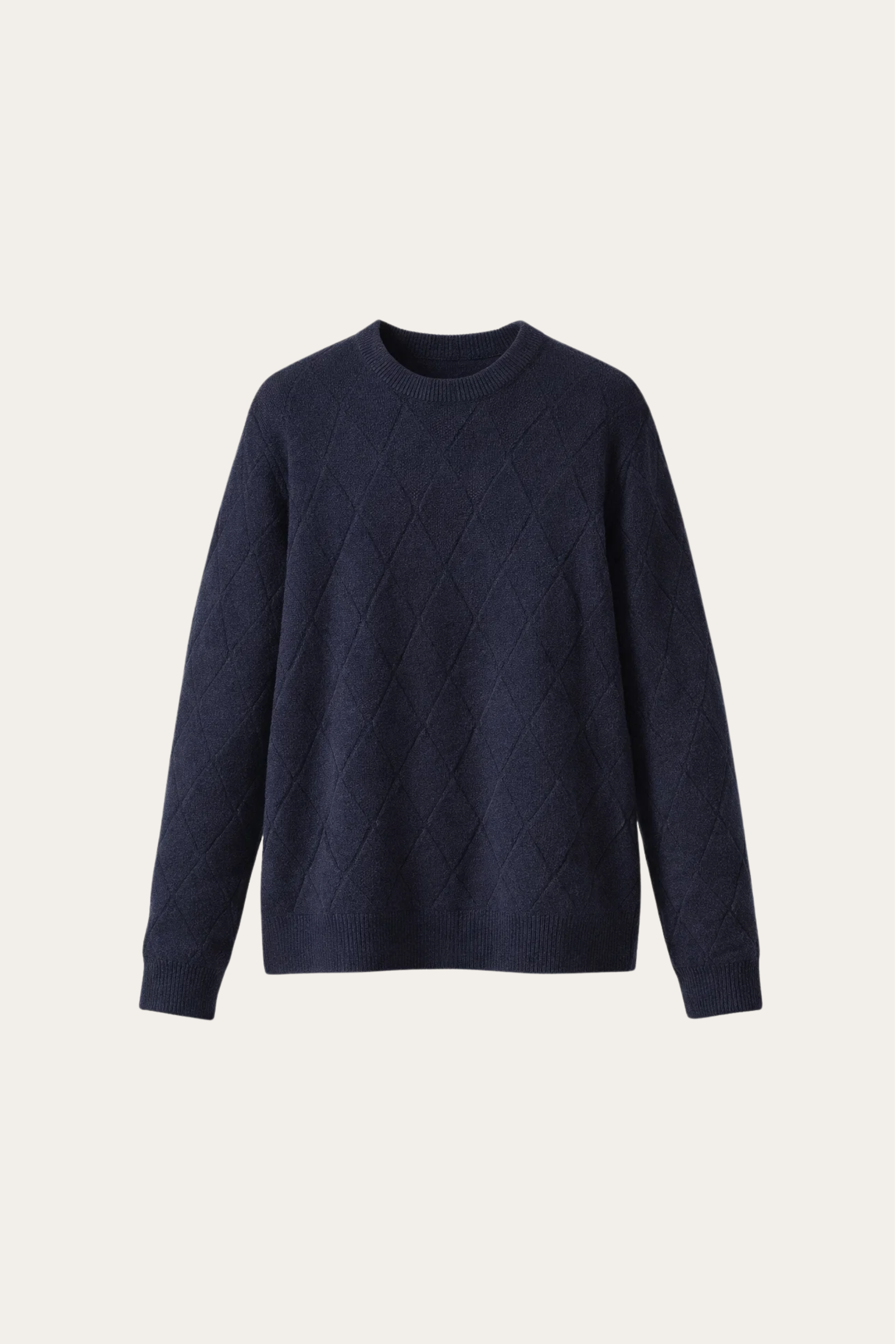 Cesare Knit Crewneck Sweater Navy