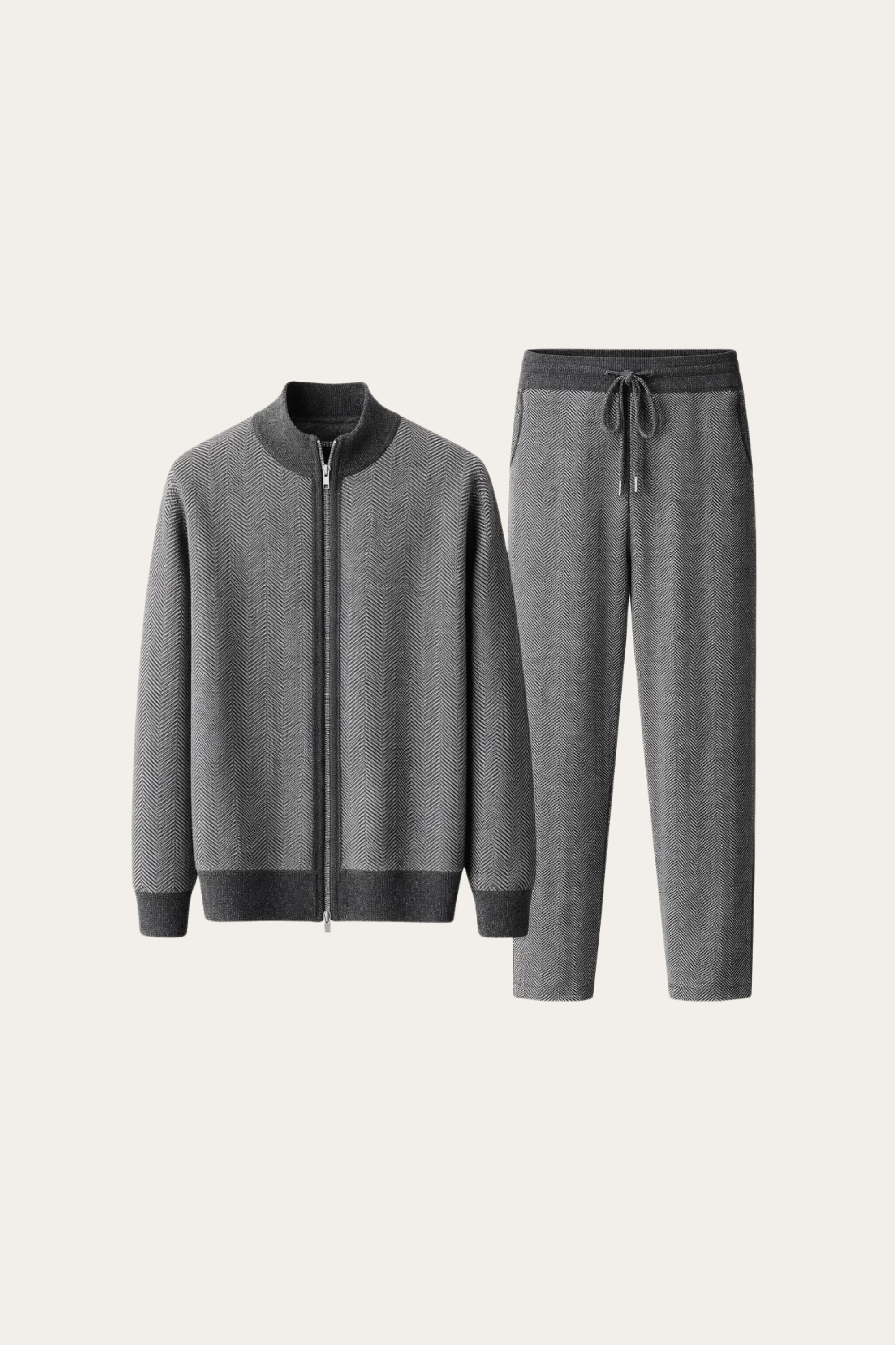 Nico Wool Zip Set Grey