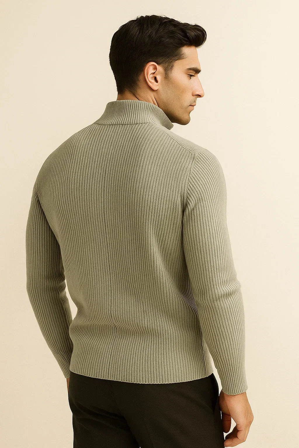 Roma Cashmere Cardigan Grey Green