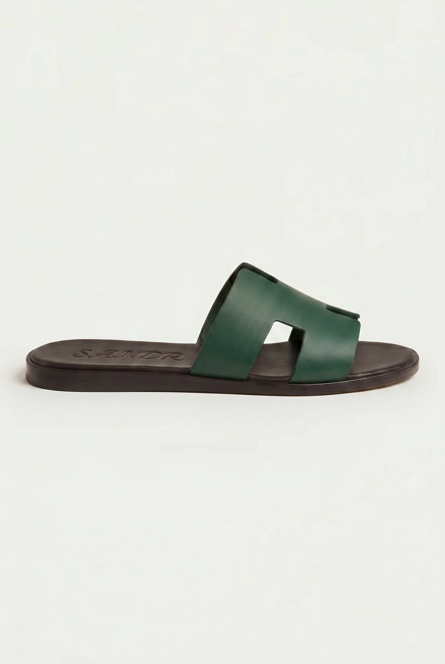Arezzo Leather Sandal Dark Brown