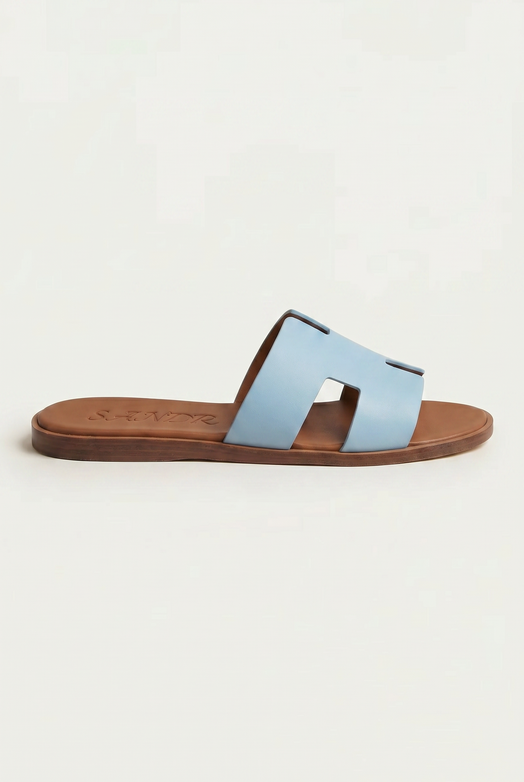 Arezzo Leather Sandal Sky Blue