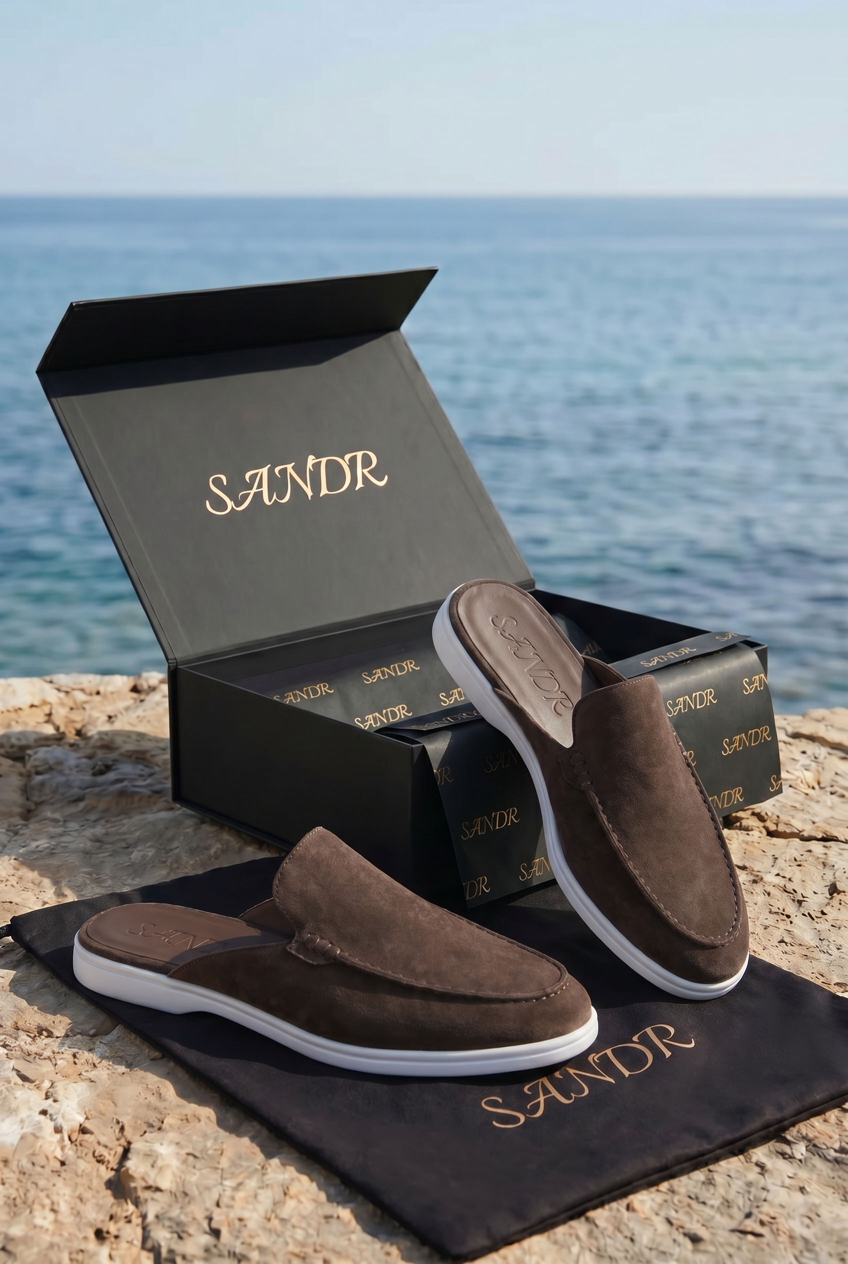 Yacht Suede Mule Brown