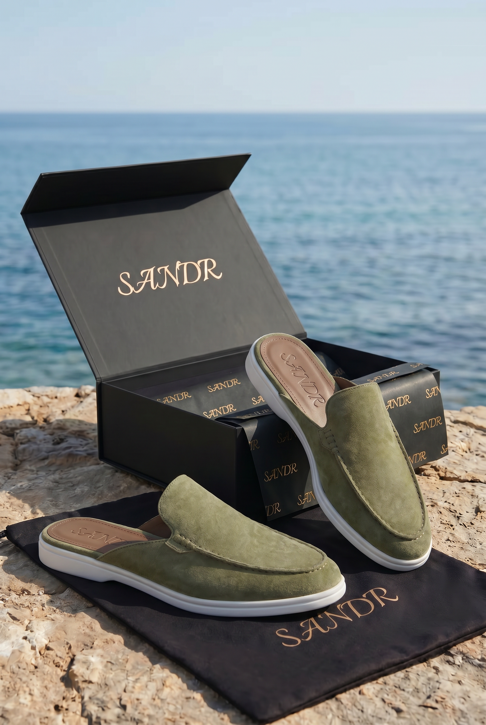 Yacht Suède Mule Olive