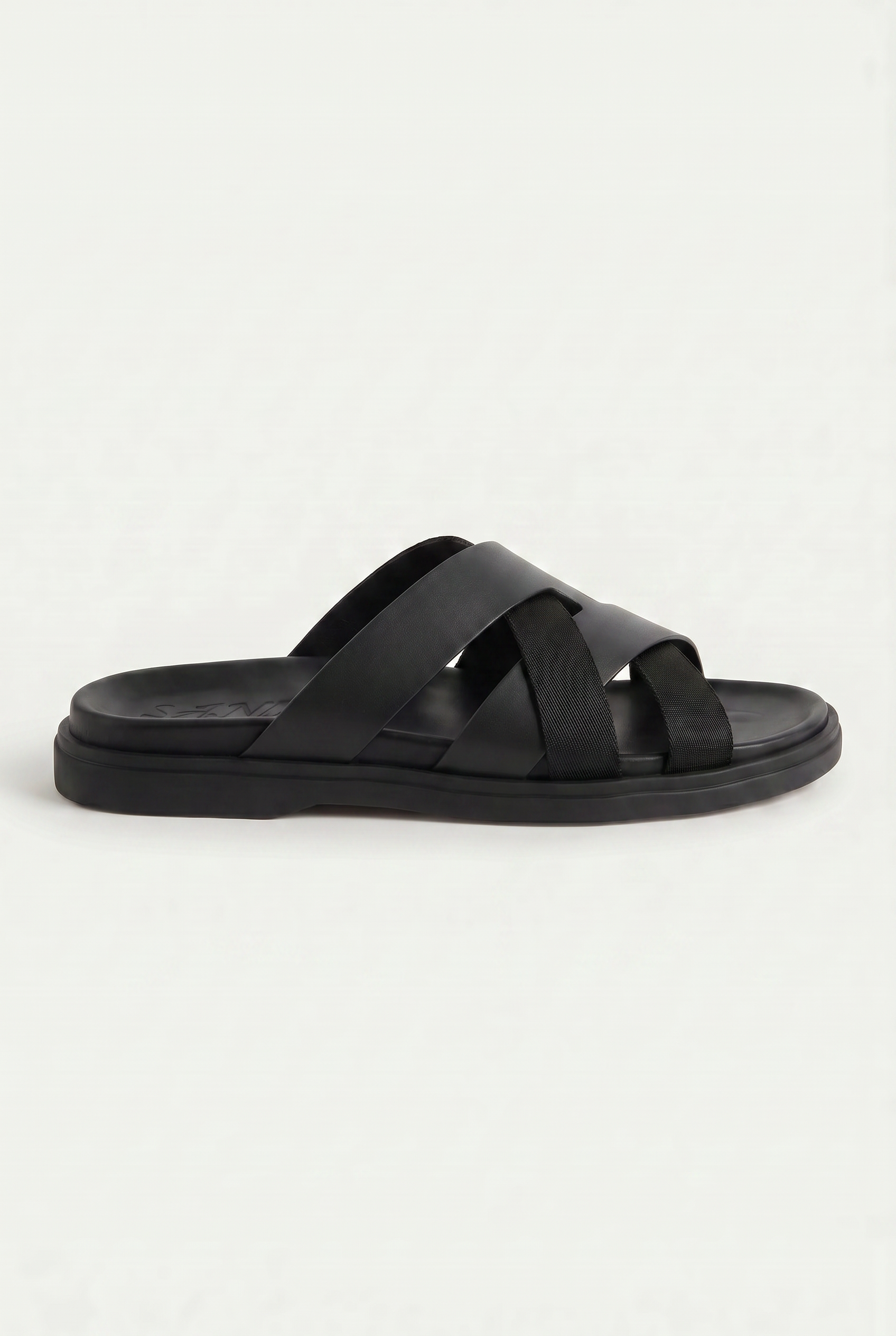 Amalfi Leather Sandal Black
