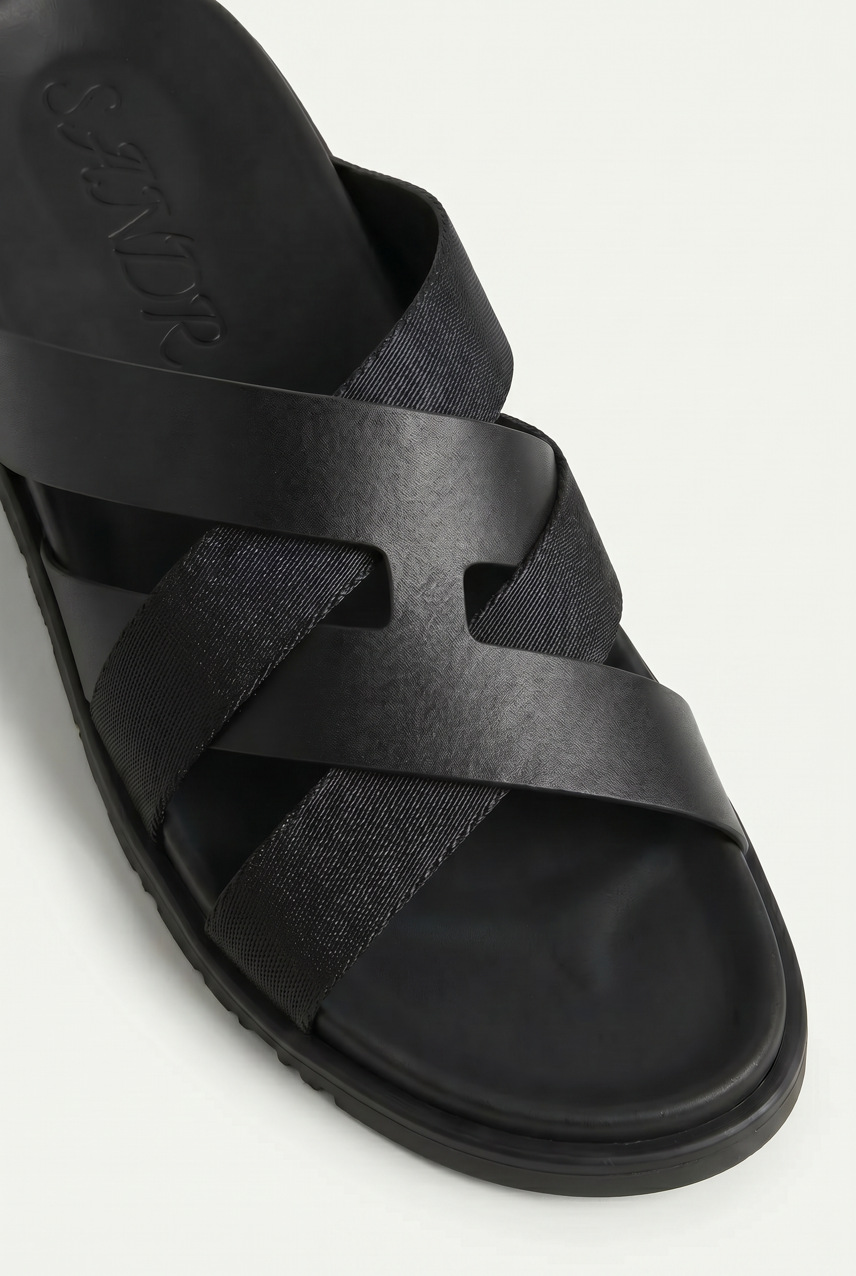 Amalfi Leather Sandal Black